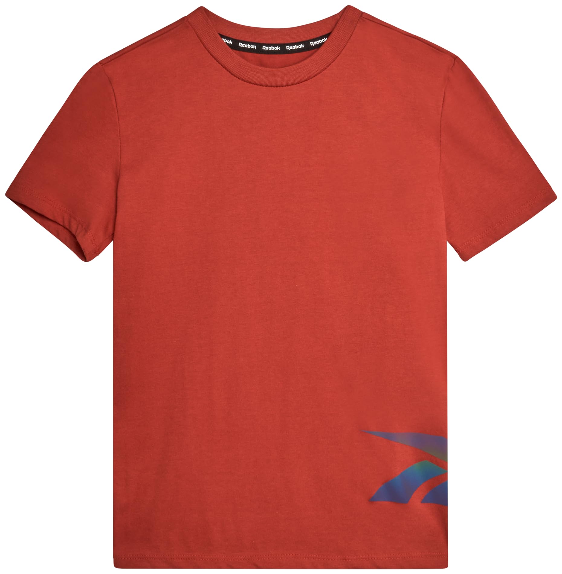 Reebok Boys' Short Sleeve Tee Shirt - Casual Performance Cotton Crew Neck Logo Graphic Tees for Boys (Sizes: 4-20)